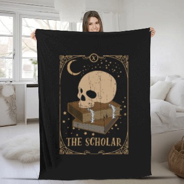 Discover Book Scholar Tarot Card Occult Club Gothic Fleece Blankets