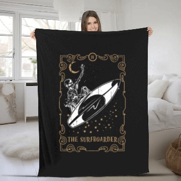 Discover Tarot Card Occult Club Gothic Surfer Surfboard Fleece Blankets