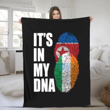 Discover North Korean And Irish Mix Heritage DNA Flag Fleece Blankets