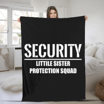 Discover Security Little Sister Protection Squad Fleece Blankets