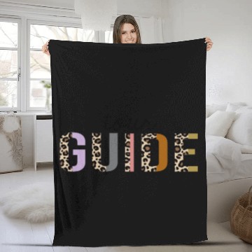 Discover Tour Guide Leopard Print Funny Fleece Blankets