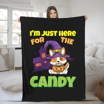 Discover I'm Just Here For The Candy Scary Halloween Beast Fleece Blankets