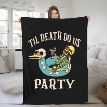 Discover Til Death Do Us Party Bridal Bachelorette Matching Fleece Blankets