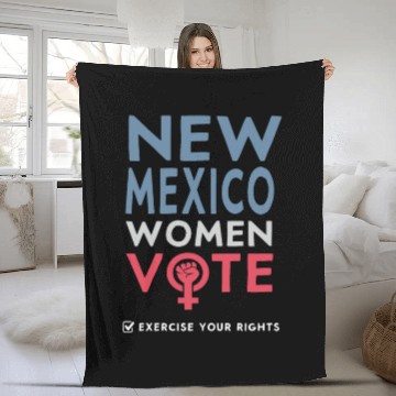 Discover New Mexico Women Vote Voter 2022 Election Fleece Blankets