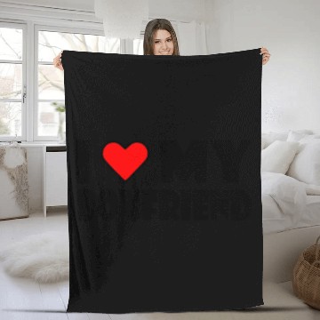 Discover I love my boyfriend Fleece Blankets