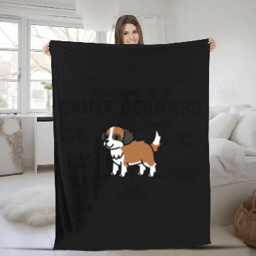 Discover Anatomy Of A Saint Bernard Fleece Blankets
