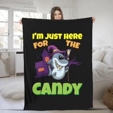 Discover I'm Just Here For The Candy Scary Halloween Beast Fleece Blankets