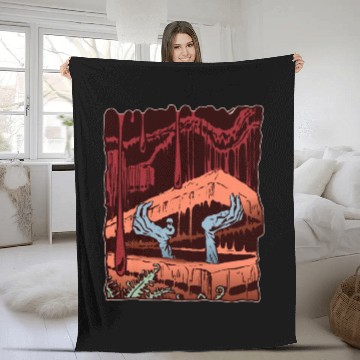 Discover Zombie Coffin Fleece Blankets