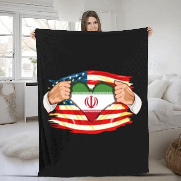 Discover Persians Who Live in America Iran Flag Fleece Blankets