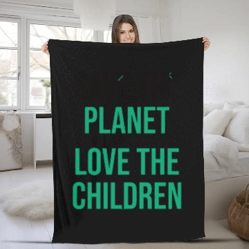 Discover Save The Planet Love The Children Fleece Blankets