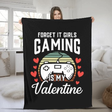 Discover Video Gamer Gift Him Boys Gaming Is My Valentine Fleece Blankets