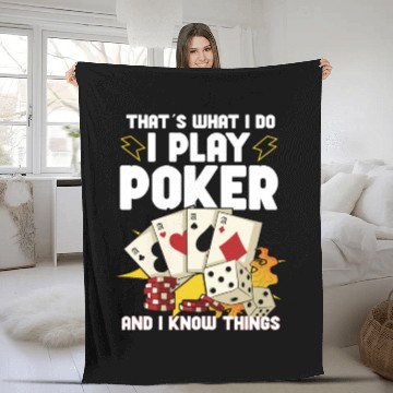 Discover Poker Casino Poker Player Gambling Roulette Gift Fleece Blankets