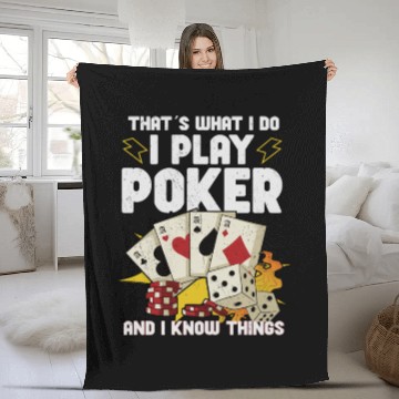 Discover Poker Casino Poker Player Gambling Roulette Gift Fleece Blankets