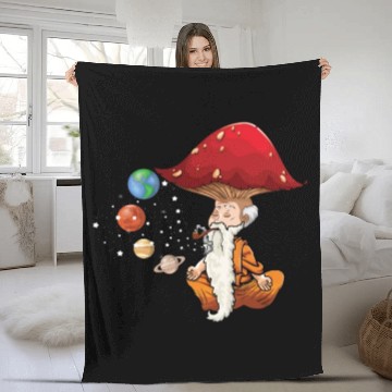 Discover Relax Yoga Time Mandala Meditate Gnome Dwarf Yoga Fleece Blankets