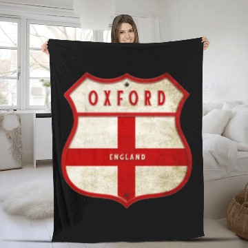 Discover Oxford England coat of arms Fleece Blankets