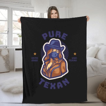 Discover Pure Texan - Texas lover Fleece Blankets