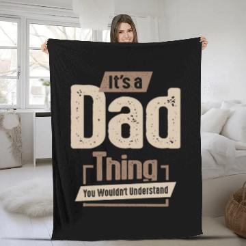 Discover Mens It's a Dad Thing Funny Dad Grandpa Fleece Blankets