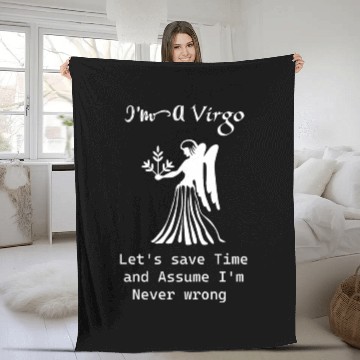 Discover I'm a Virgo Symbol Fleece Blankets