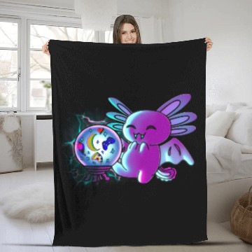 Discover Axolotl Vampire Crystal Ball Fleece Blankets