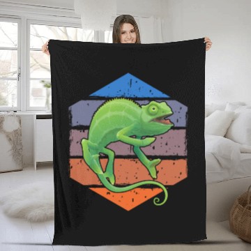 Discover Chameleon Vintage Fleece Blankets