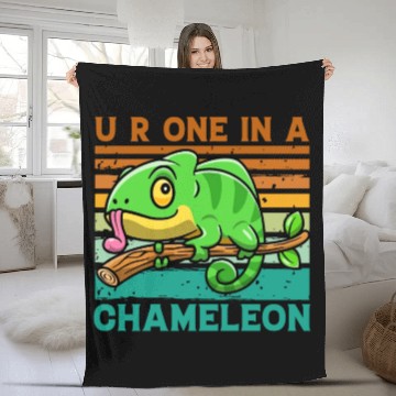 Discover U R One in a Chameleon Fleece Blankets