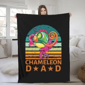 Discover Chameleon Dad Fleece Blankets