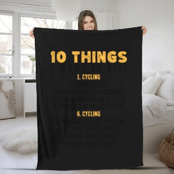 Discover Cycling Riders Cyclist Bicycle Mountain Cycling Fleece Blankets