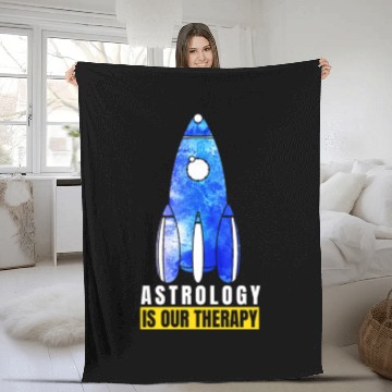 Discover Abstract Delightful Rocket Of Cheerful Astro Quote Fleece Blankets