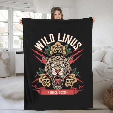 Discover Screaming Tiger by Wild Linus Germany Fleece Blankets
