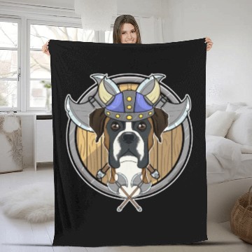 Discover Boxer I Valhalla I Viking Fleece Blankets