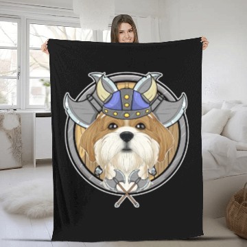Discover Shih Tzu I Valhalla I Viking Fleece Blankets