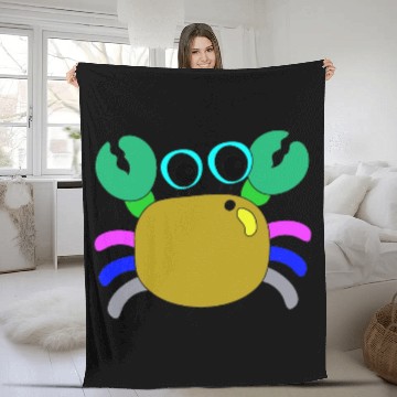 Discover crab Fleece Blankets
