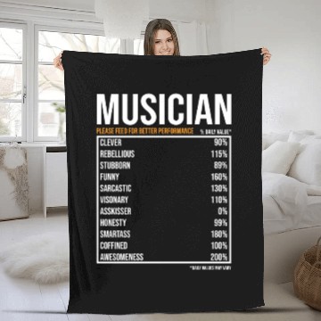 Discover Musician Daily Value funny Musician Fleece Blankets