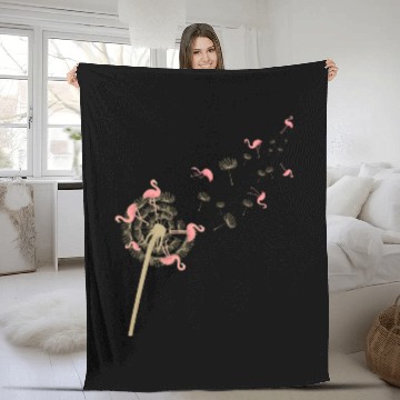 Discover Dandelion Flamingo Tropical Bird Fleece Blankets