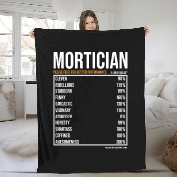 Discover Mortician Daily Value funny Mortician Fleece Blankets