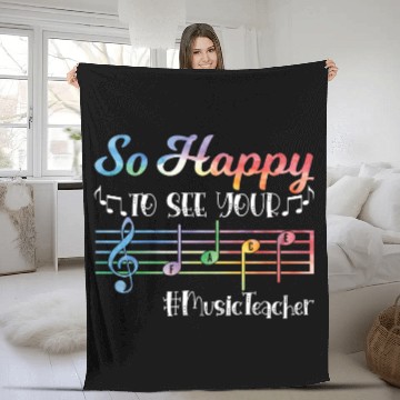 Discover Music Teacher First Day of School Fleece Blankets