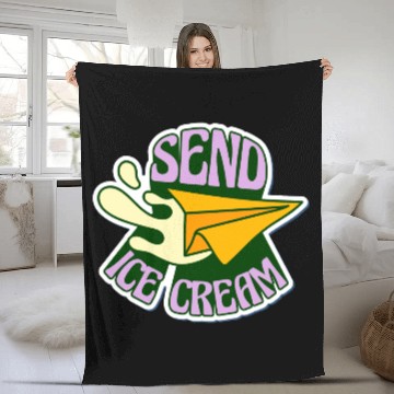 Discover send ice cream Fleece Blankets