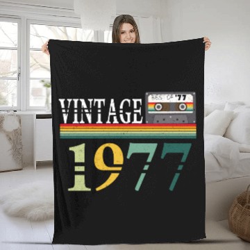 Discover 1977 Vintage Vintage Retro Birthday Gift Fleece Blankets