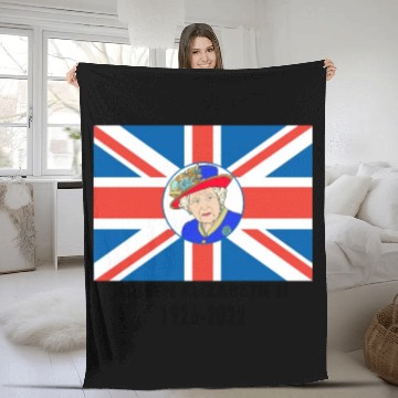 Discover Queen Elizabeth II - rip Queen Elizabeth II - rest Fleece Blankets