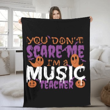 Discover Ghost Pumpkin Music Teacher Halloween Fleece Blankets