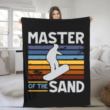 Discover Master Of The Sand Sandboard Sandboarding Fleece Blankets