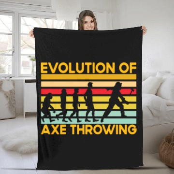 Discover Evolution of Axe Throwing Fleece Blankets