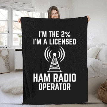 Discover I'm A Licensed Ham Radio Operator Fleece Blankets