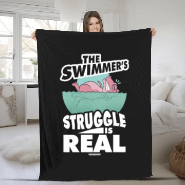 Discover Swimming lifeguard swimming course outdoor pool gi Fleece Blankets