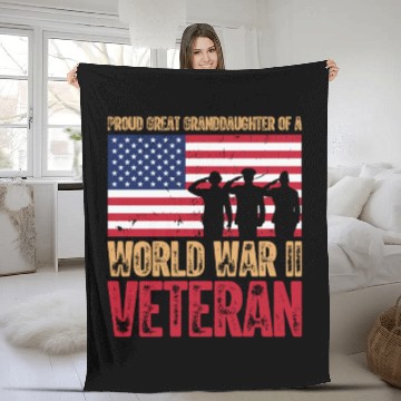 Discover Proud Veteran Granddaughter Fleece Blankets