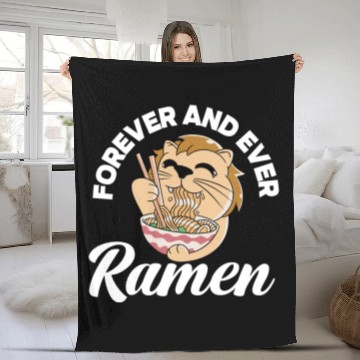 Discover Forever And Ever Ramen Funny Ramen Lover Gift Fleece Blankets