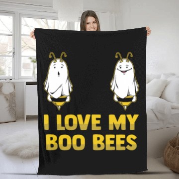 Discover I Love My Boo Bees Bumble Bees Halloween Costume Fleece Blankets