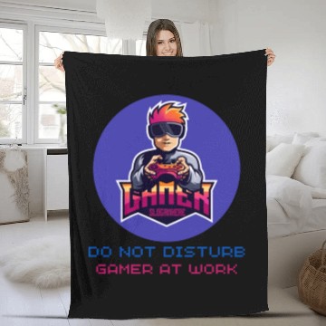 Discover Do Not Disturb Gamer At Work-Gaming Lover Fleece Blankets
