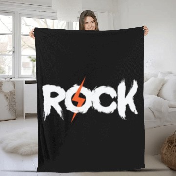 Discover Rock Music Style Genre Guitar Rock Band Fleece Blankets