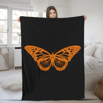 Discover Monarch Butterfly Solo Knockout Fleece Blankets